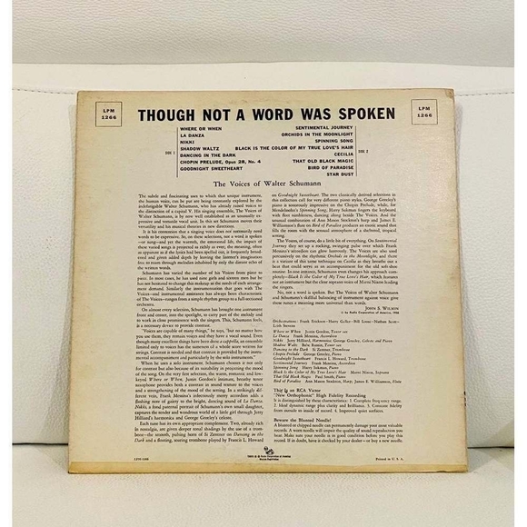 LP Though Not A Word Was Spoken Vinyl Record - Picture 2 of 2